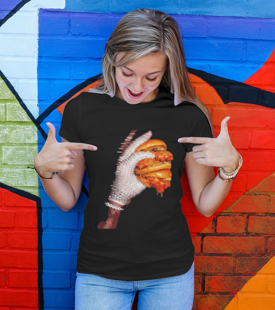 Shiny Gloves With Iceman Dreke Chicken Burger Meme T-Shirt