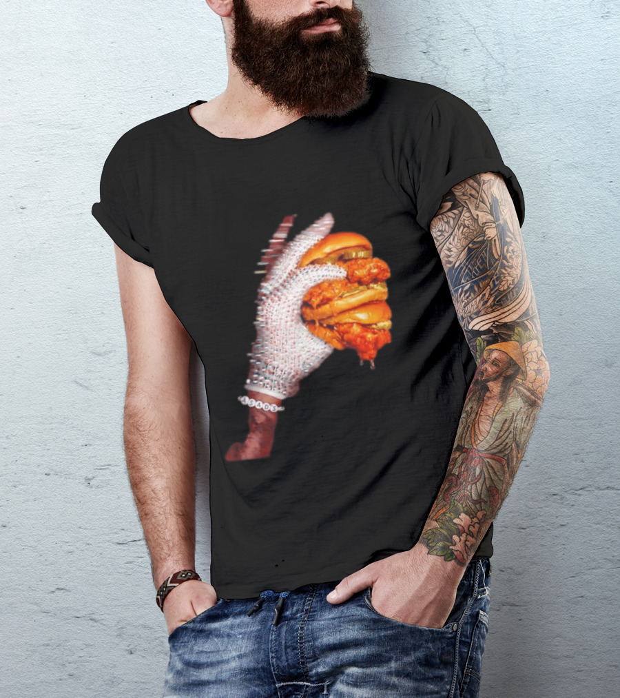 Shiny Gloves With Iceman Dreke Chicken Burger Meme T-Shirt