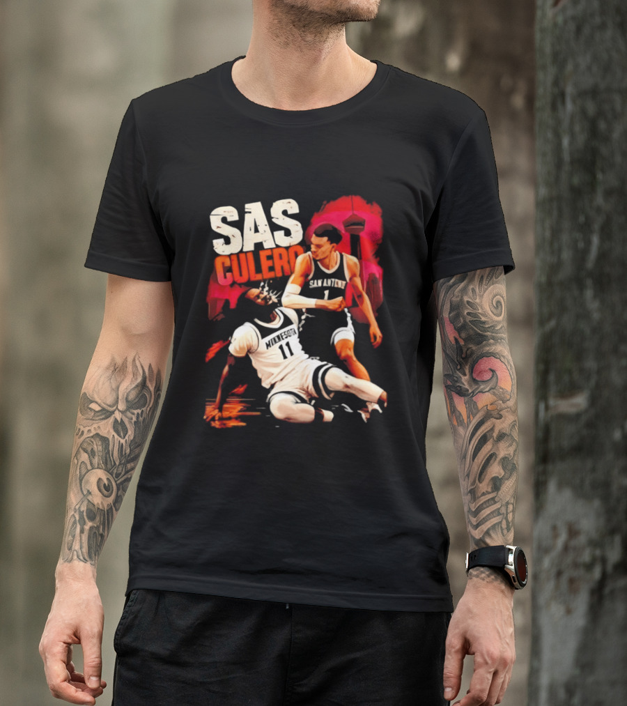 Sas Culero Victor Wembanyama Elbow Naz Reid Basketball 90s Style Retro Vintage 90s NBA T-Shirt