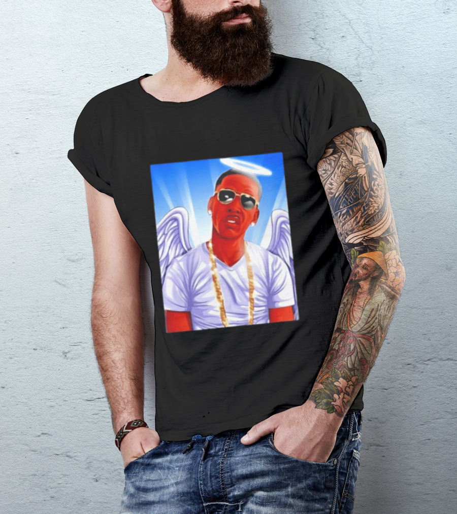Young Dolph Angel Wings Halo Hip Hop Rap T-Shirt