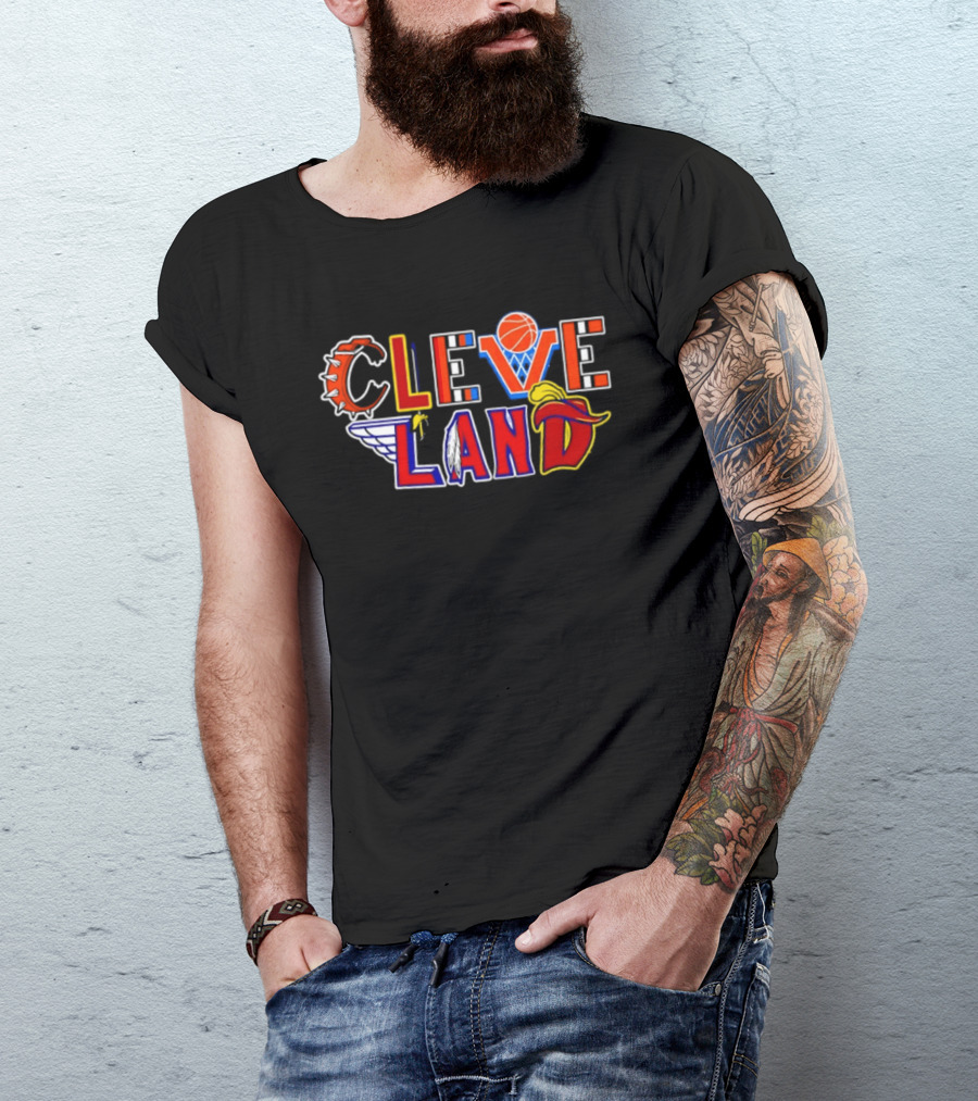 Cleveland Land Basketball Baseball Wings Cavalier Hat T-Shirt