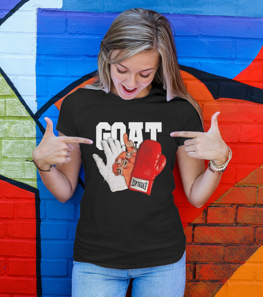 GOAT Michael Jordan Mike Tyson Chicago Bulls 23 Jackson Glove T-Shirt