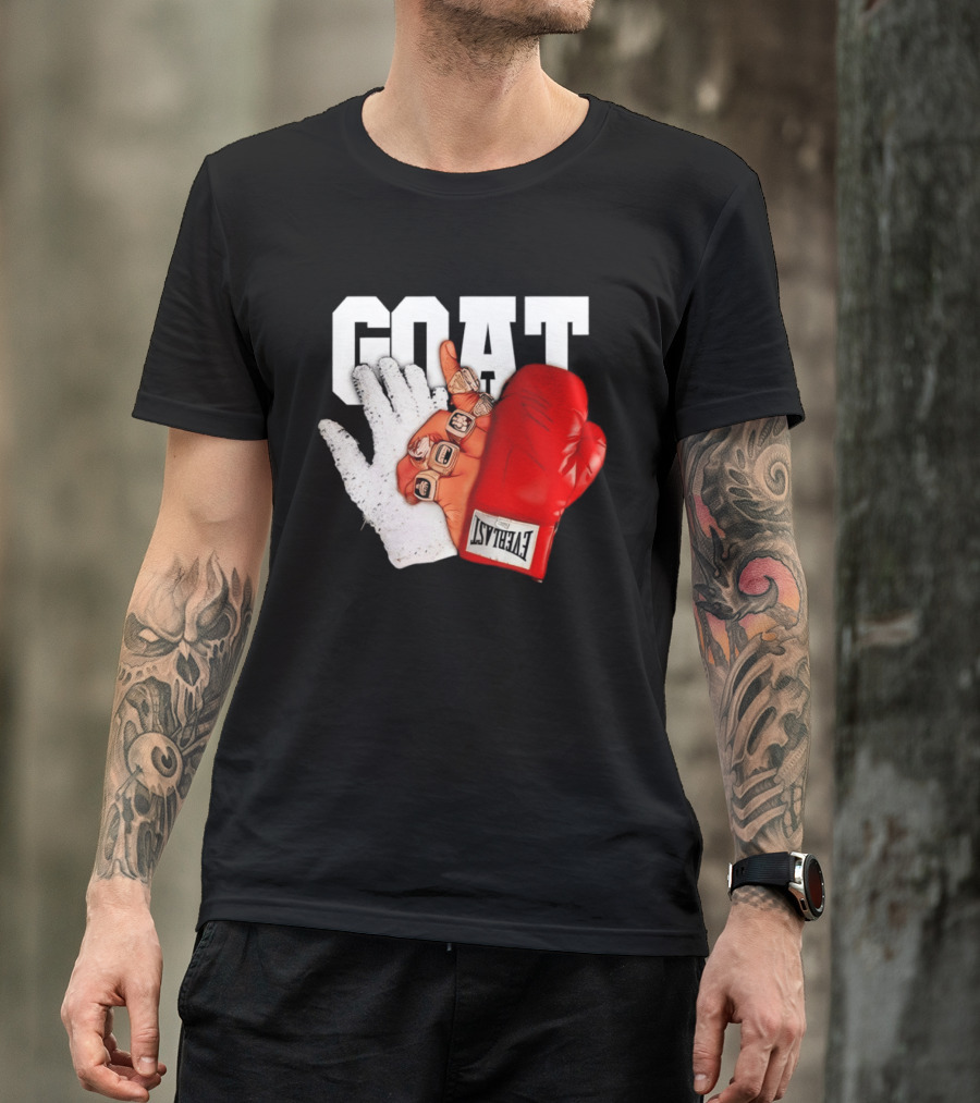 GOAT Michael Jordan Mike Tyson Chicago Bulls 23 Jackson Glove T-Shirt