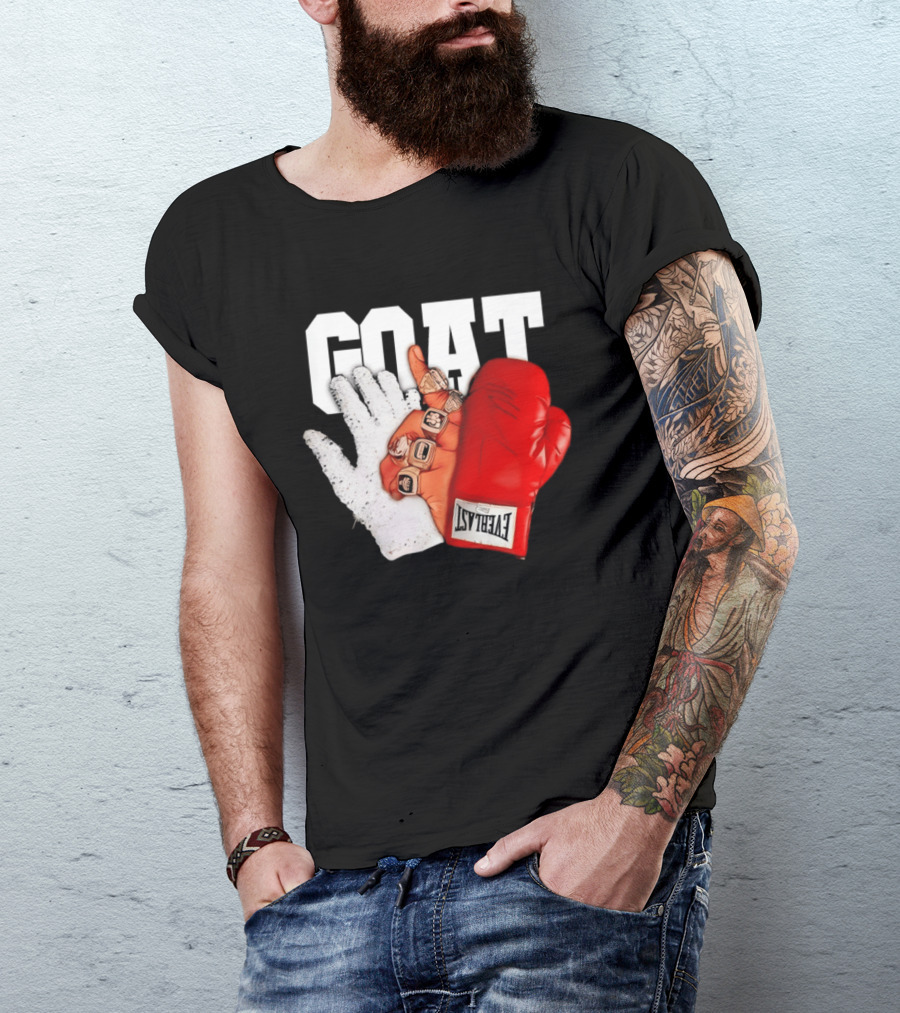 GOAT Michael Jordan Mike Tyson Chicago Bulls 23 Jackson Glove T-Shirt