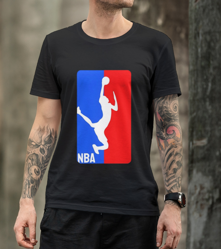 NBA Basketball 2026 Dunk Silhouette Red Blue T-Shirt