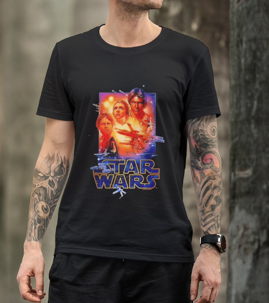 Star Wars A New Hope Rebel Luke Leia Han Solo Darth Vader T-Shirt