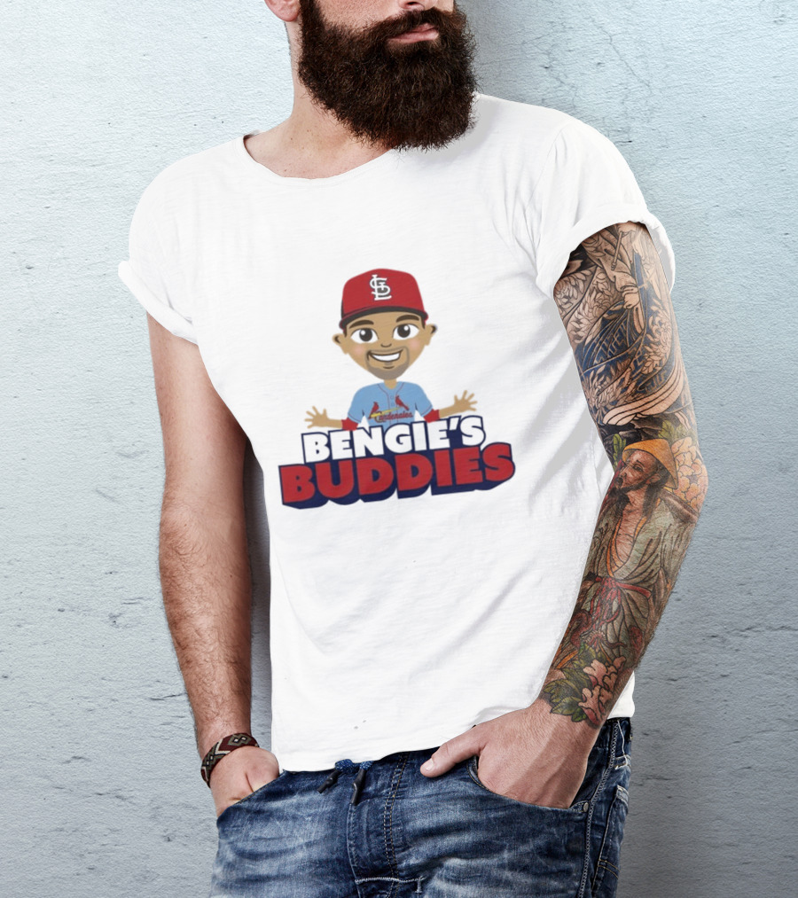 Bengie's Buddies Cardenales StL Baseball Red Cap T-Shirt