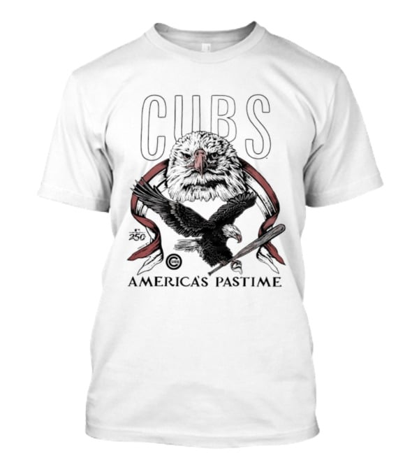 Chicago Cubs America's Pastime Bald Eagle Celebration 250th T-Shirt