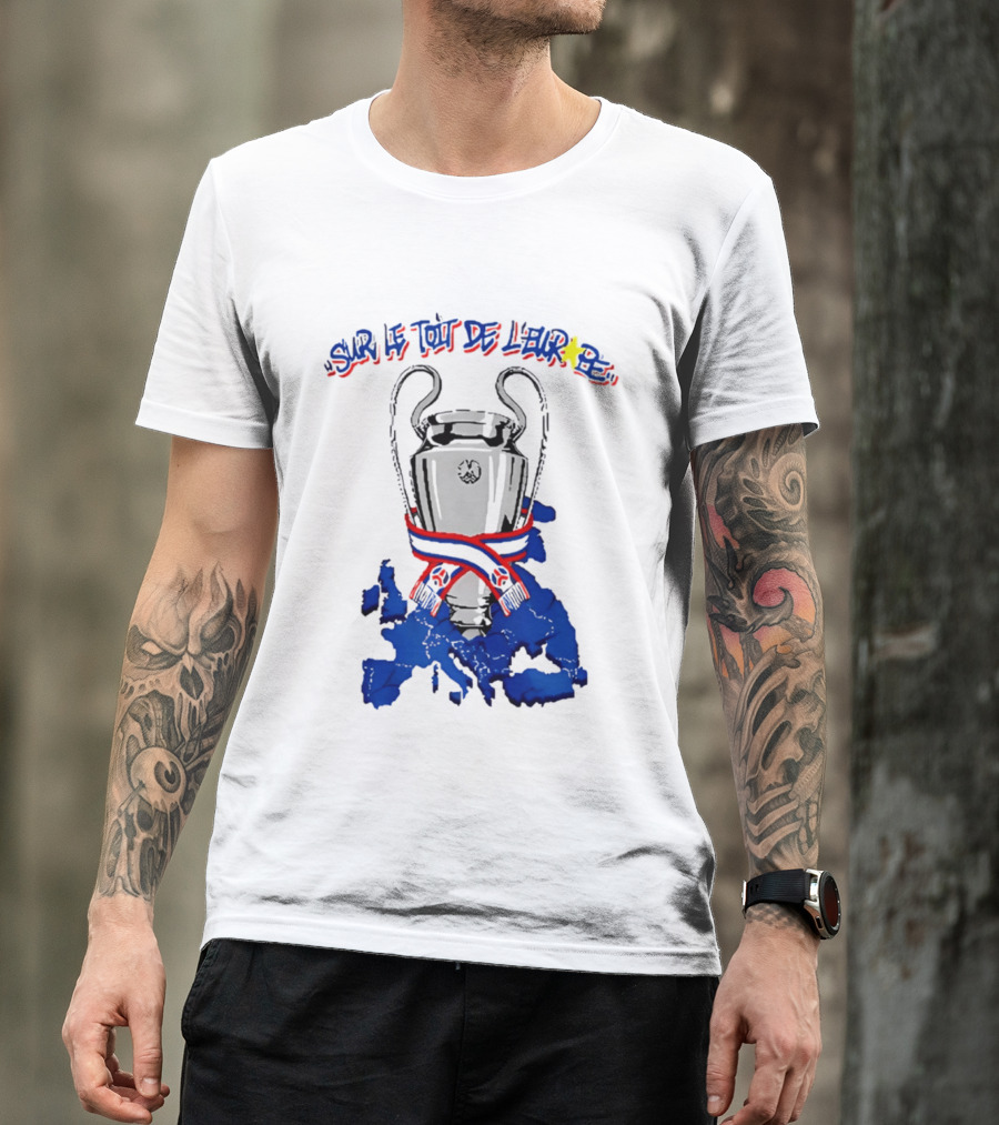 Paris Saint Germain Sur Le Toit De L'Europe 2026 Trophy T-Shirt