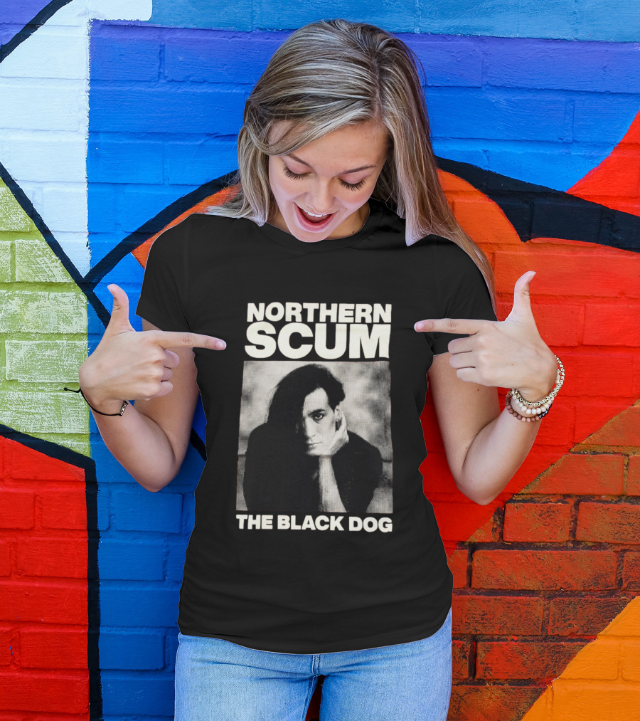 Northern Scum The Black Dog Monochrome T-Shirt