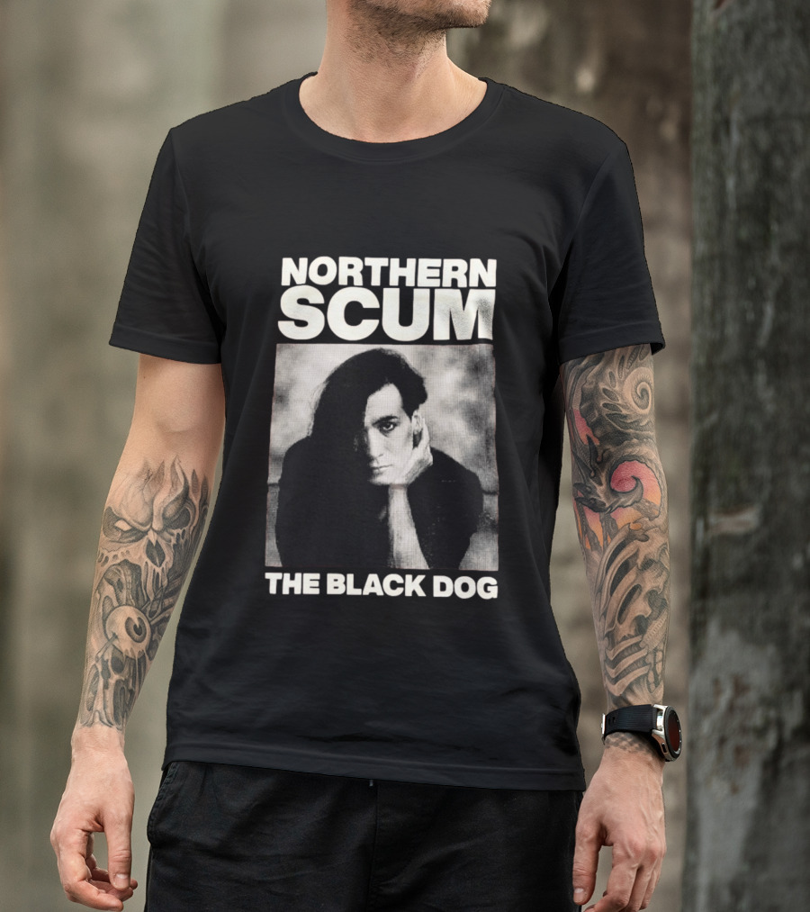 Northern Scum The Black Dog Monochrome T-Shirt