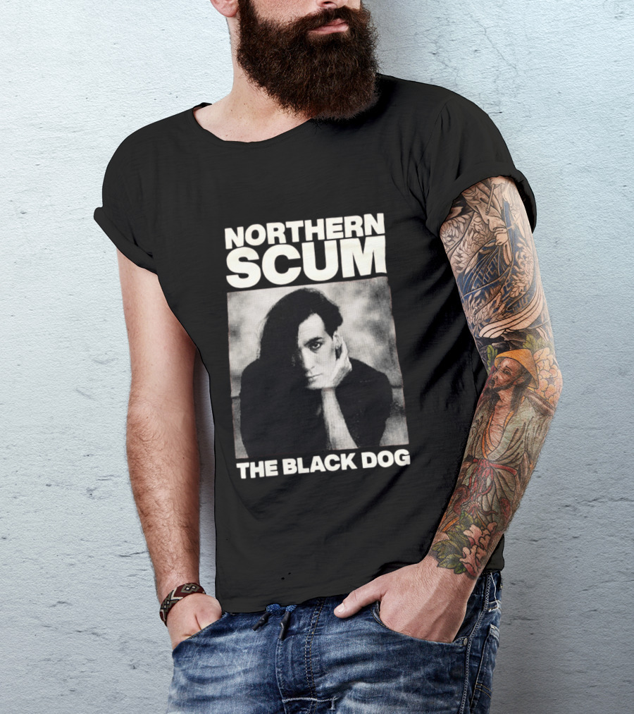 Northern Scum The Black Dog Monochrome T-Shirt