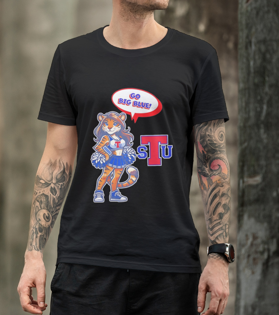 Tiger Cheerleader Go Big Blue STU T-Shirt