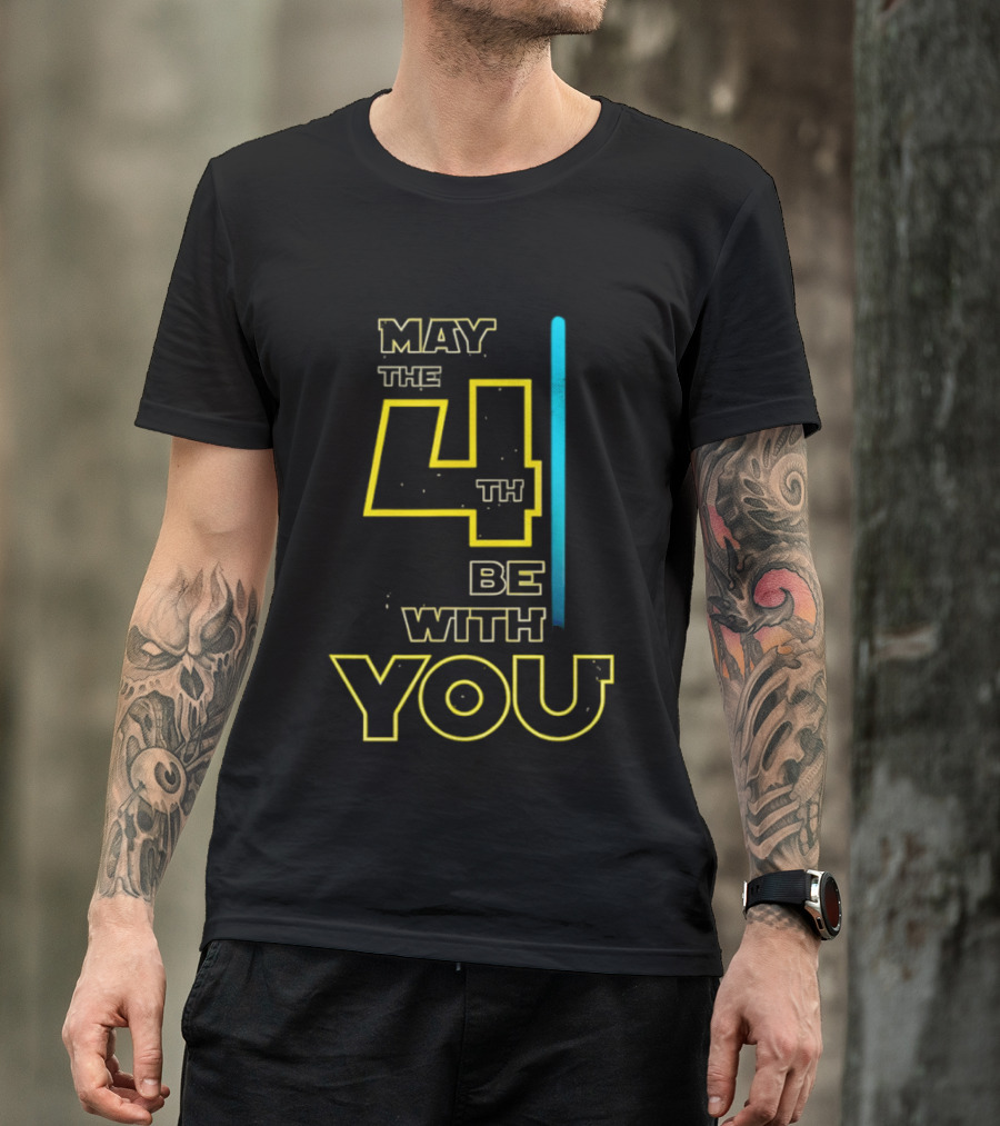Star Wars May The 4th Be With You Lightsaber T-Shirt