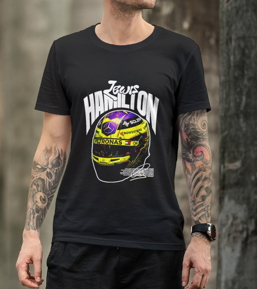 Jewis Hamilton Petronas Racing Helmet 2024 Mercedes T-Shirt