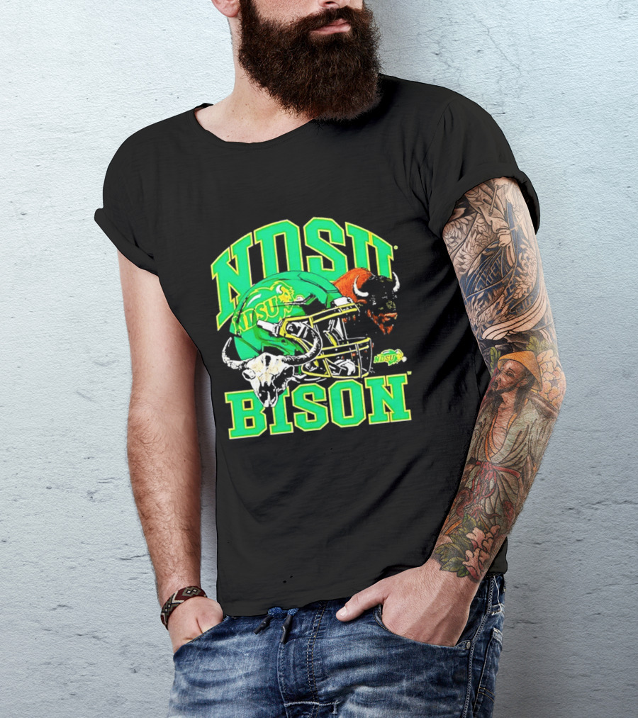 NDSU Bison Helmet Best NCAA Football Team Spirit T-Shirt