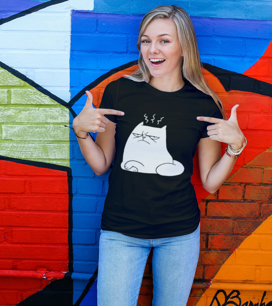 Judgement Cat Grumpy Steaming Expression T-Shirt