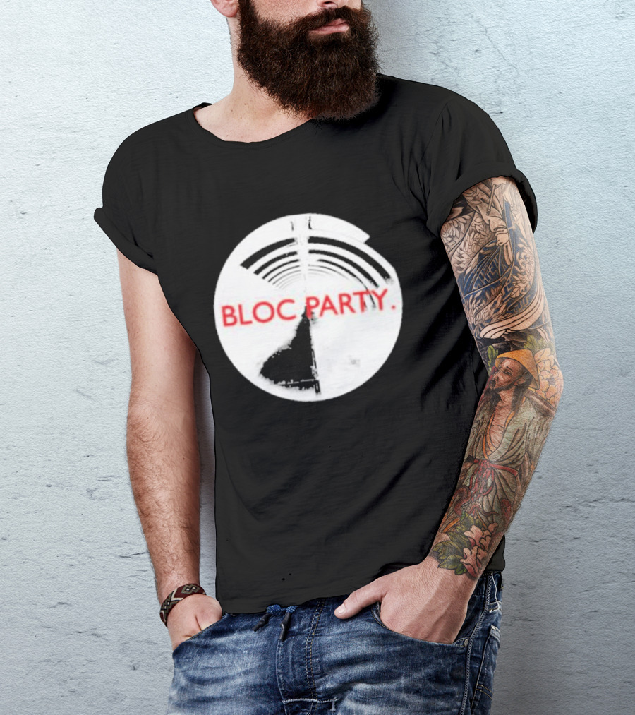 Bloc Party Anatomy Of A Brief Romance Black And White Circle T-Shirt