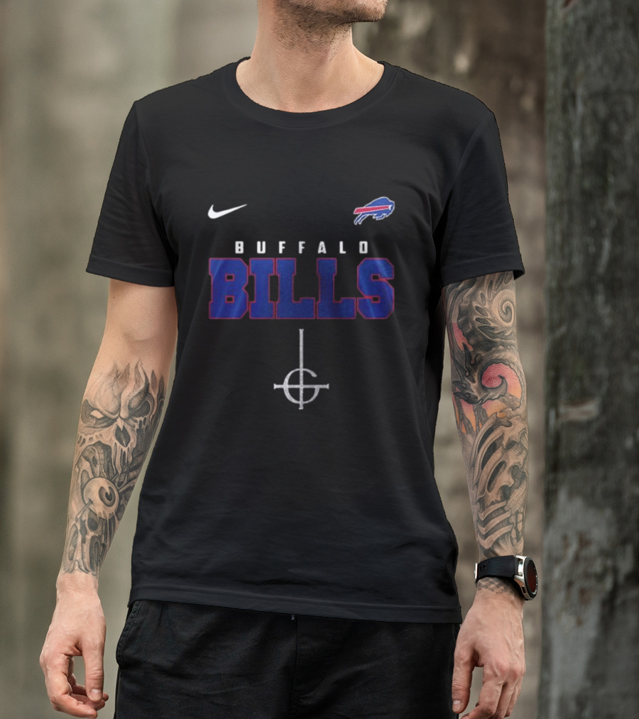 Buffalo Bills Nike Ghost Band Skeleton Collaboration T-Shirt
