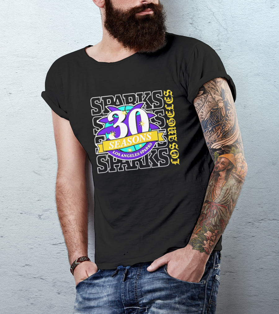 Los Angeles Sparks 30 Seasons Celebration T-Shirt