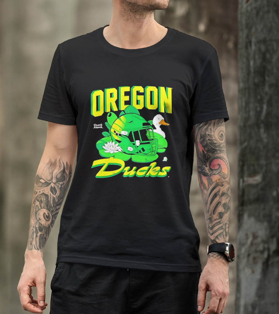 Oregon Ducks Football Helmet And Duck T-Shirt