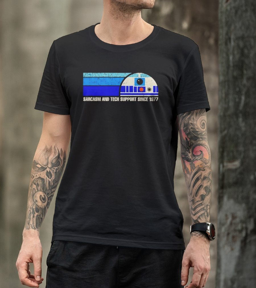 Sarcasm And Tech Support Since 1977 R2 D2 Star Wars T-Shirt