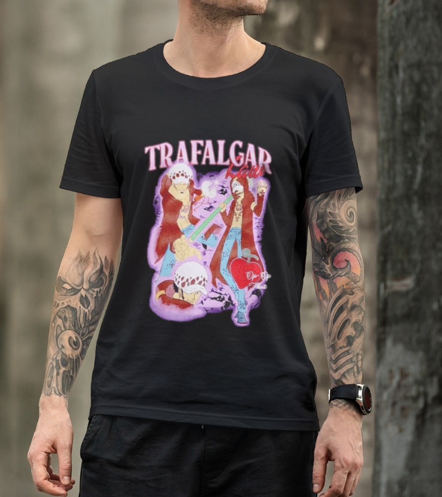 Trafalgar Law Op Op Fruit Collage Character Pose Series T-Shirt