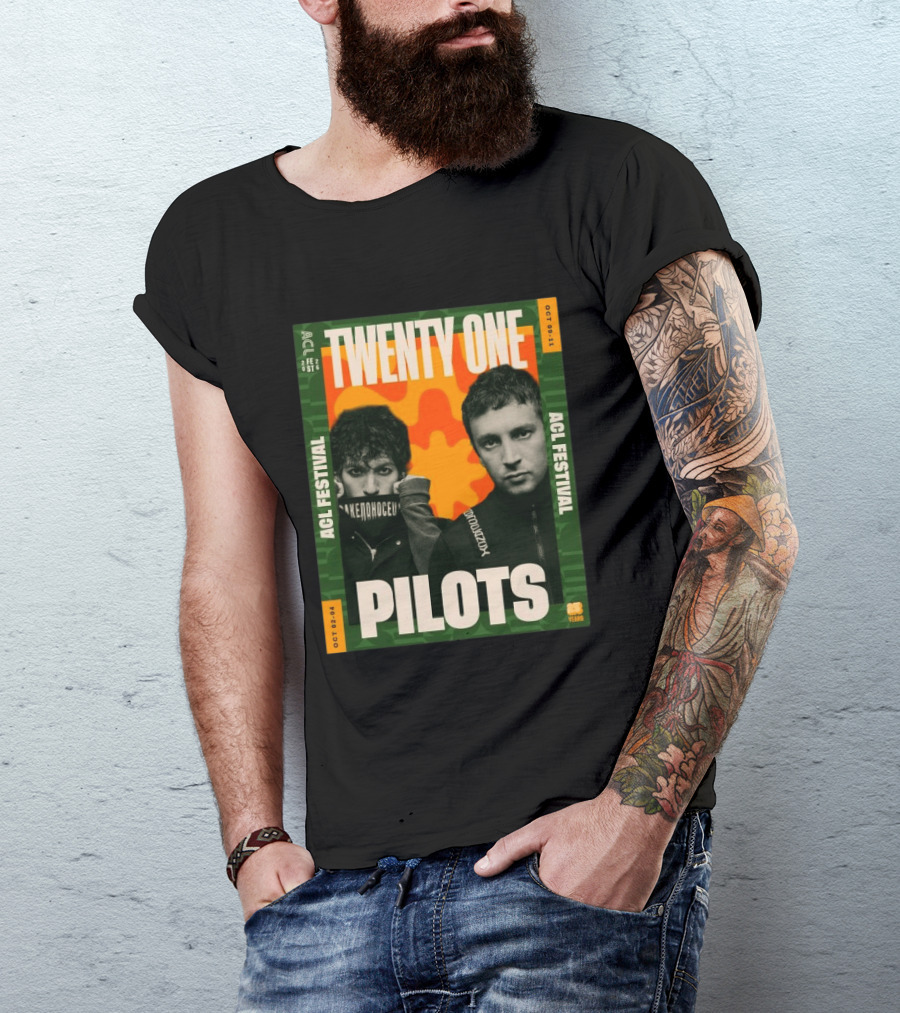 Twenty One Pilots ACL Festival October 2 4 And 9 11 2026 Event 21 Years T-Shirt
