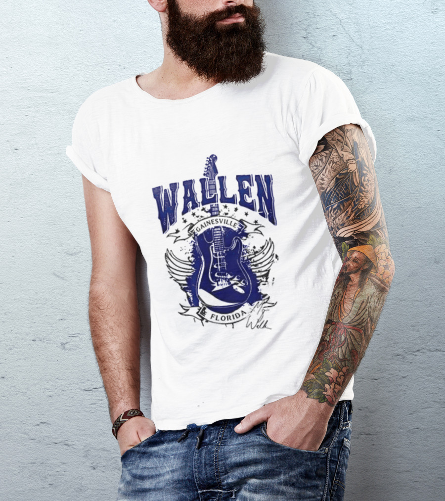 Morgan Wallen Gainesville Florida Guitar Wings T-Shirt