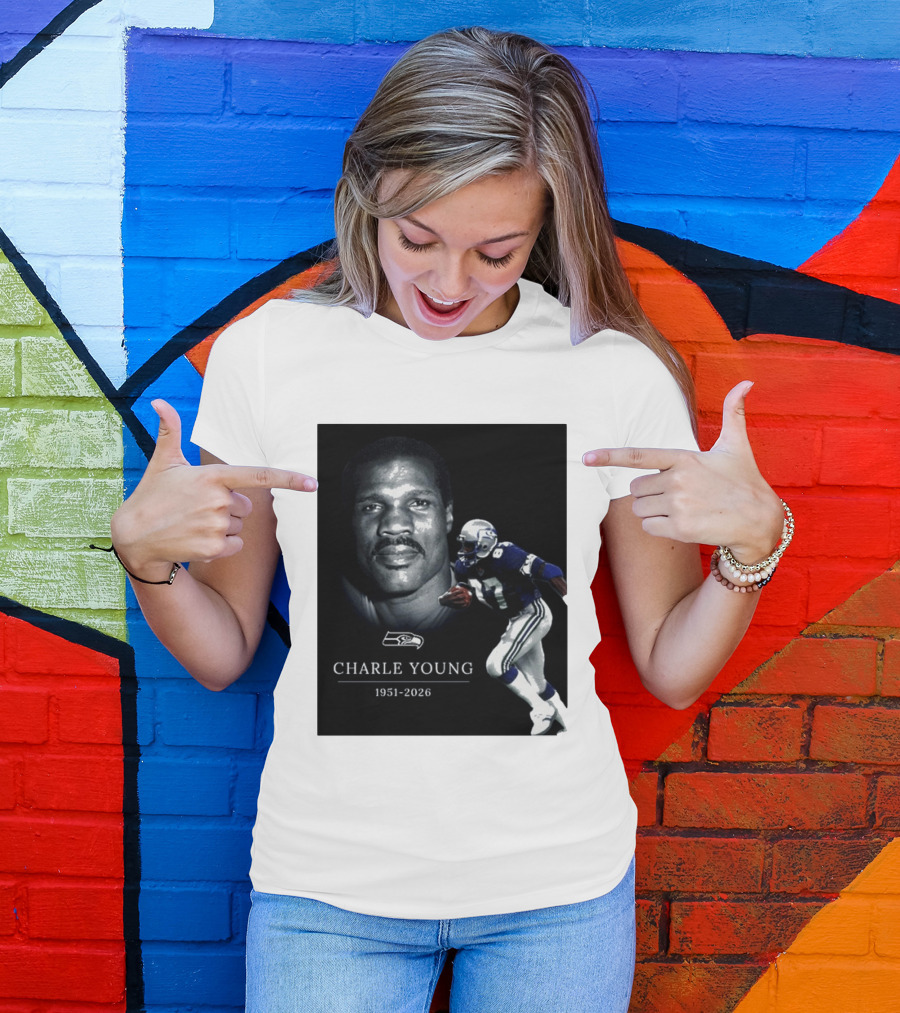 Seattle Seahawks Charle Young 1951 2026 Remembrance T-Shirt