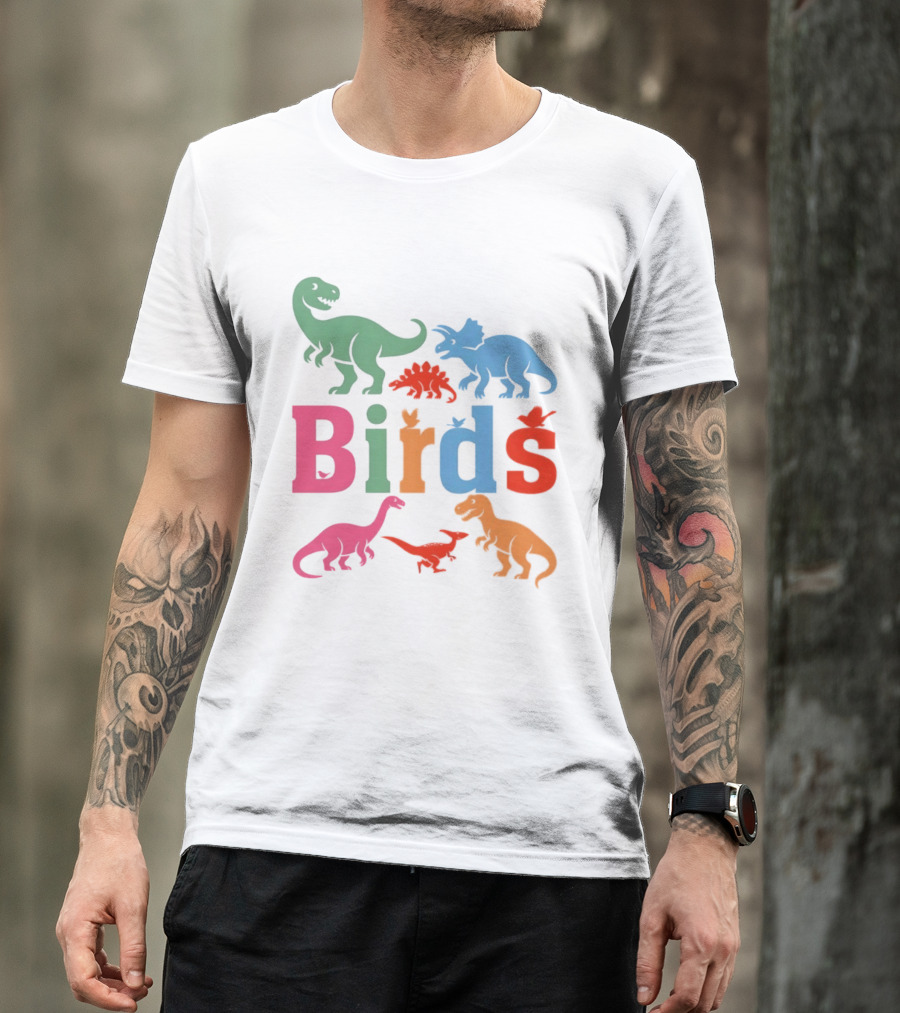 Birds Dinosaurs Colorful Dinosaur T-Shirt