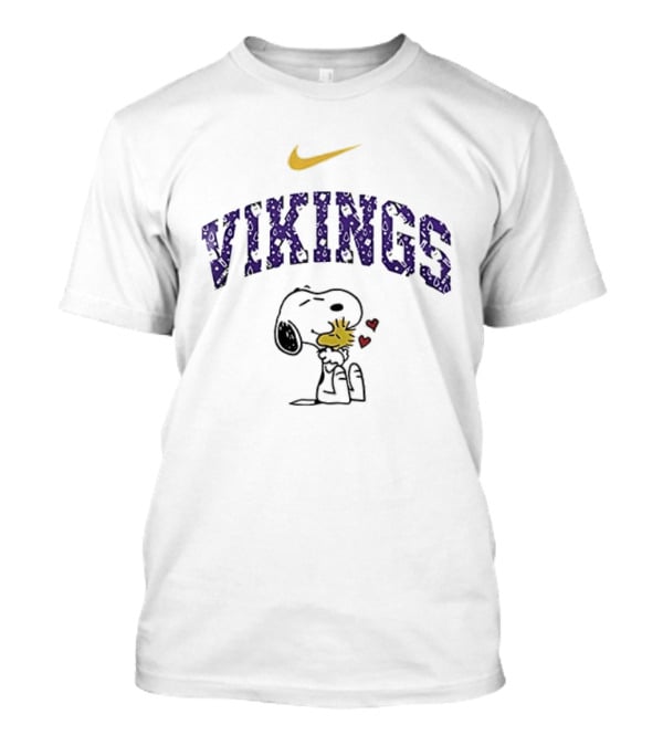 Nike Minnesota Vikings Snoopy Hugging Woodstock T-Shirt