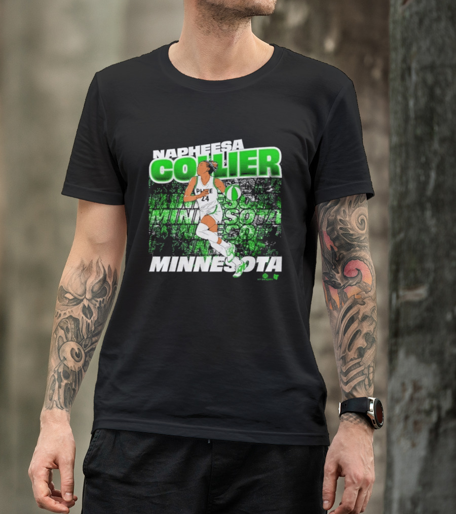 Napheesa Collier Minnesota Lynx Basketball Green Minnesota T-Shirt