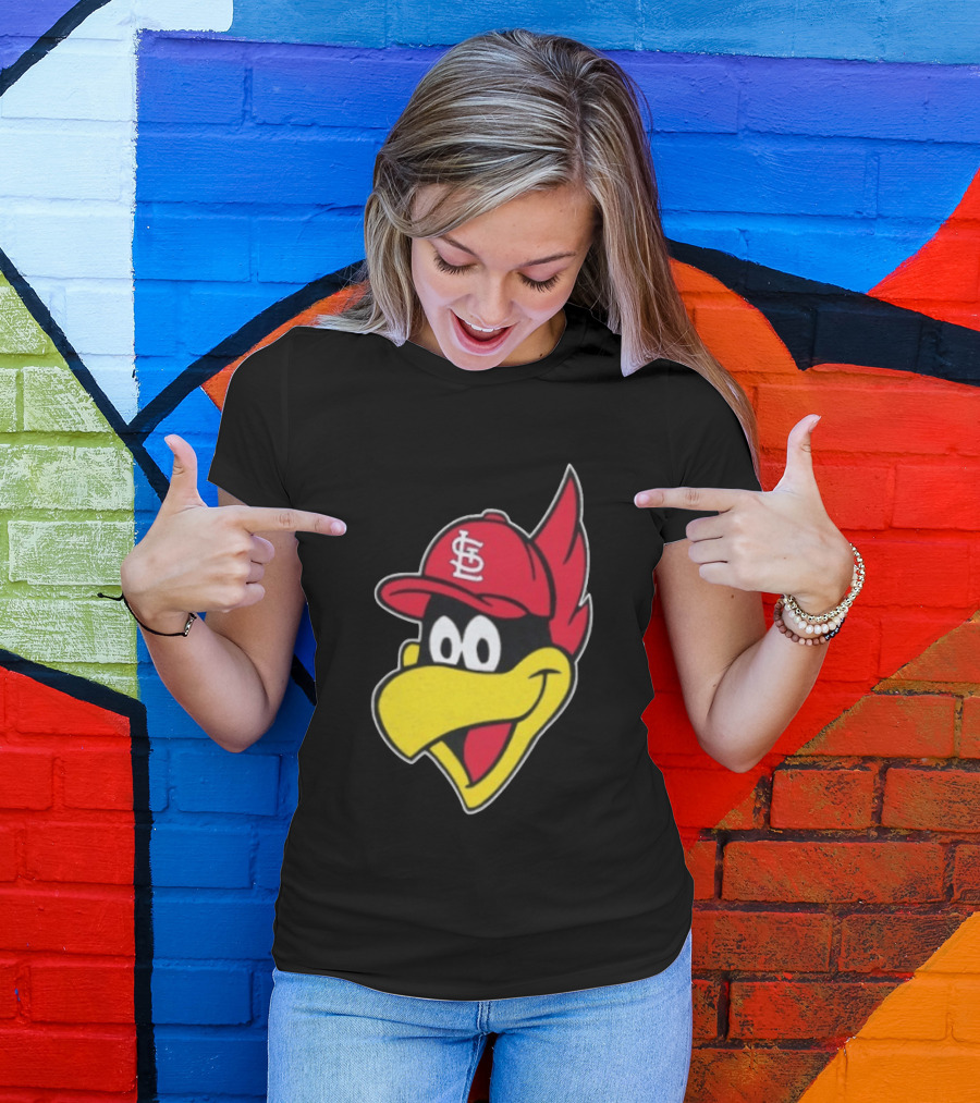 St. Louis Cardinals Fredbird Mascot Facecap Baseball T-Shirt
