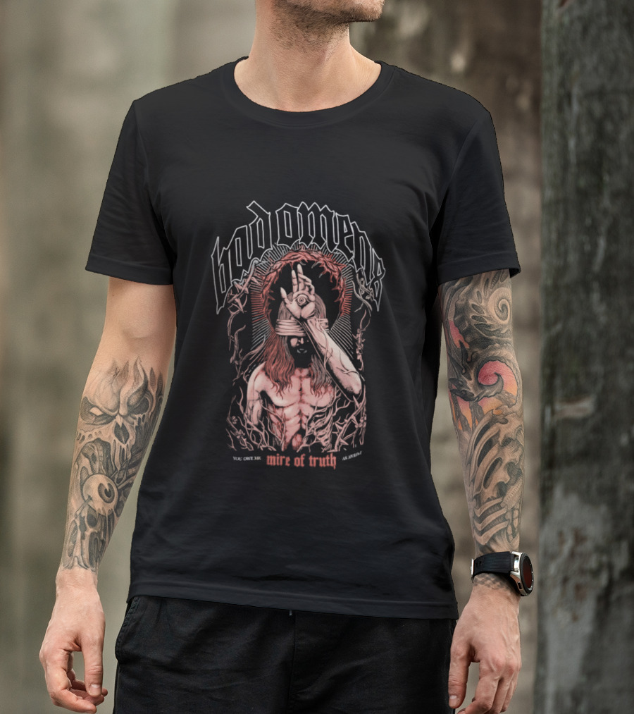 Bad Omens Mire Of Truth You Owe Me Blindfolded Figure T-Shirt