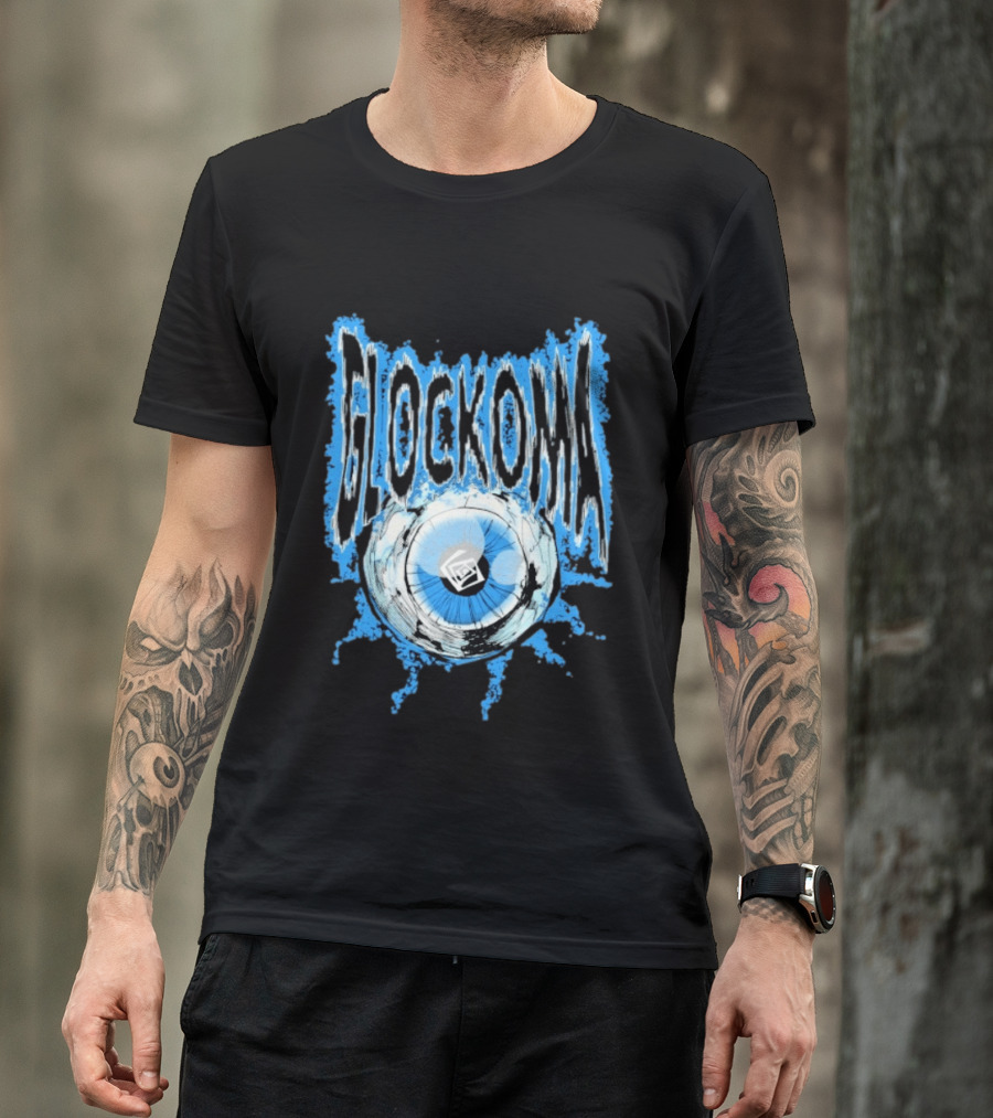 Key Glock Glockoma Eyeball Blue Splash T-Shirt
