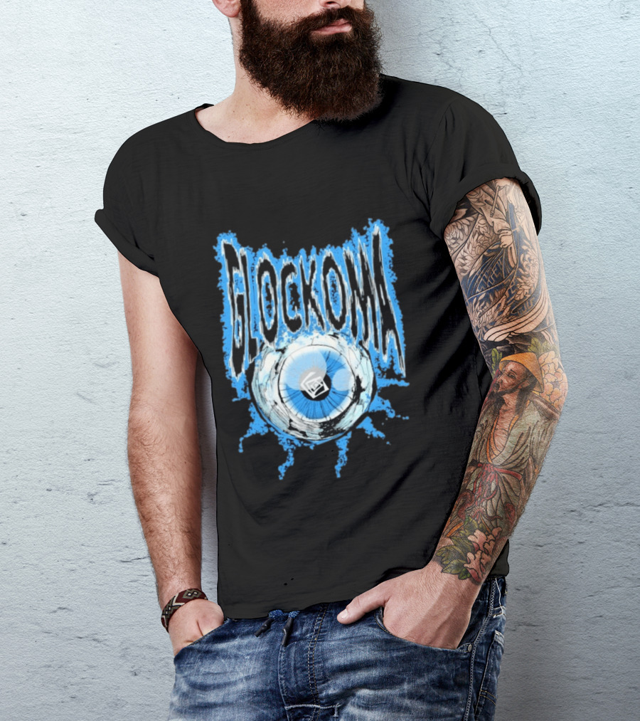 Key Glock Glockoma Eyeball Blue Splash T-Shirt