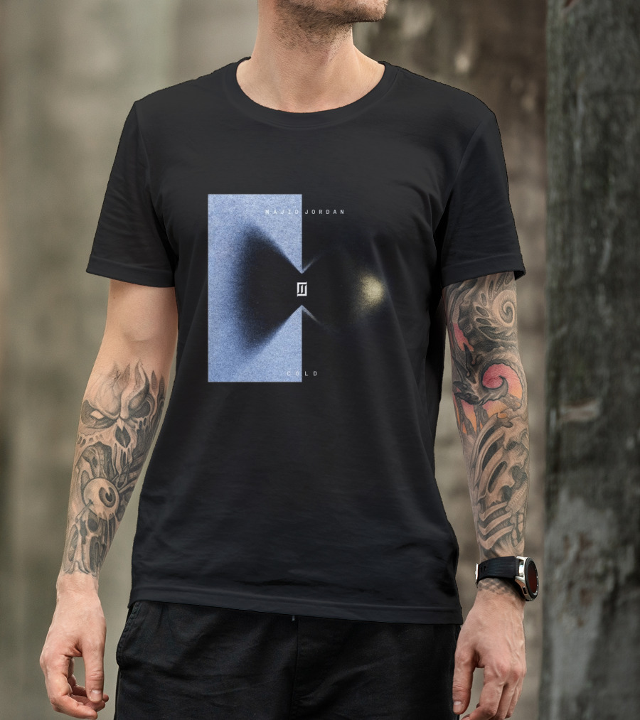 Majid Jordan Cold Album Cover Black And Blue Split T-Shirt