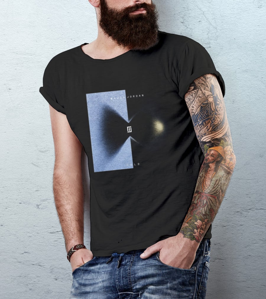 Majid Jordan Cold Album Cover Black And Blue Split T-Shirt