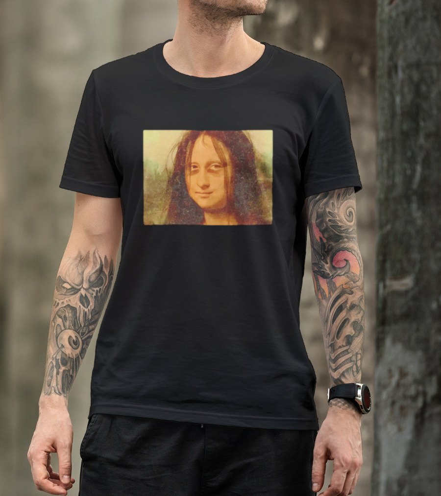 Mona Lisa Messy Hair Meme Remake T-Shirt