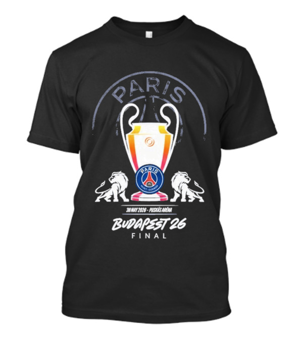 PSG Paris Saint Germain Budapest 2026 UCL Final Trophy T-Shirt