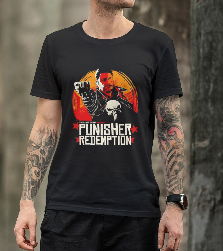Punisher Redemption Red Dead Vigilante Games T-Shirt