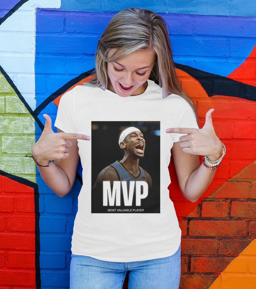Shai Gilgeous Alexander MVP Most Valuable Player OKC Thunder Celebration T-Shirt