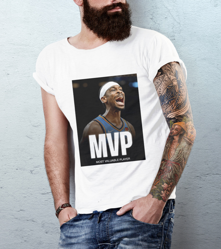 Shai Gilgeous Alexander MVP Most Valuable Player OKC Thunder Celebration T-Shirt