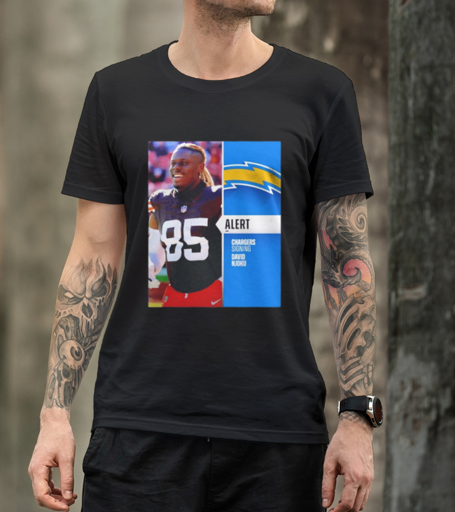 Alert Chargers Signing David Njoku Player 85 T-Shirt