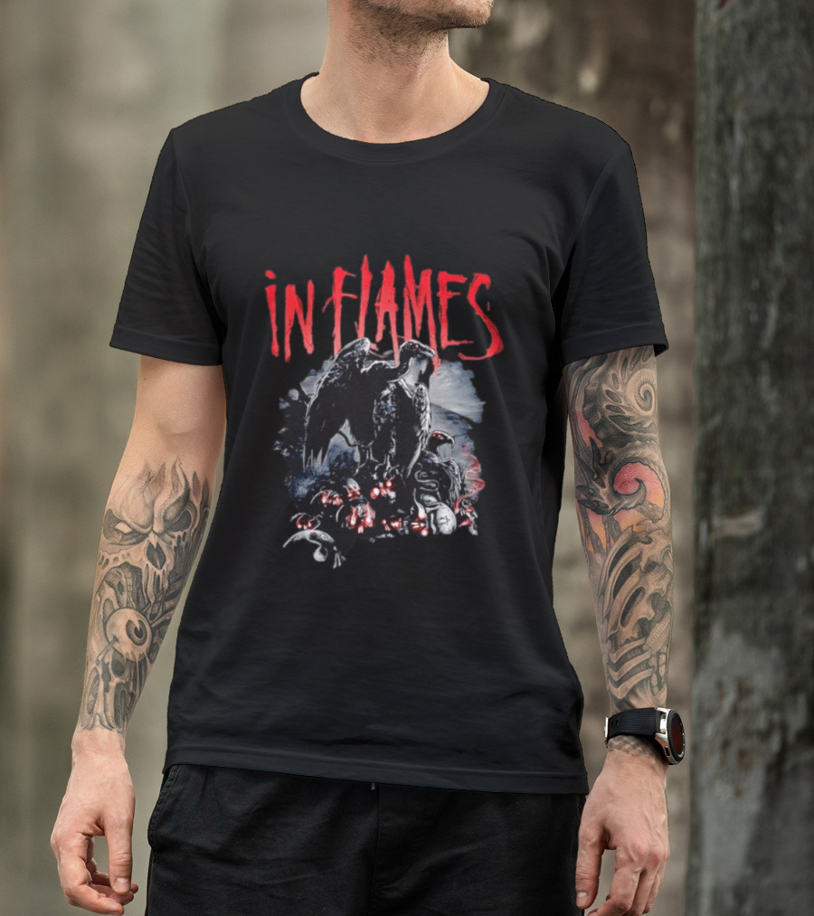 In Flames Meet Your Maker Gothic Vulture Scene T-Shirt