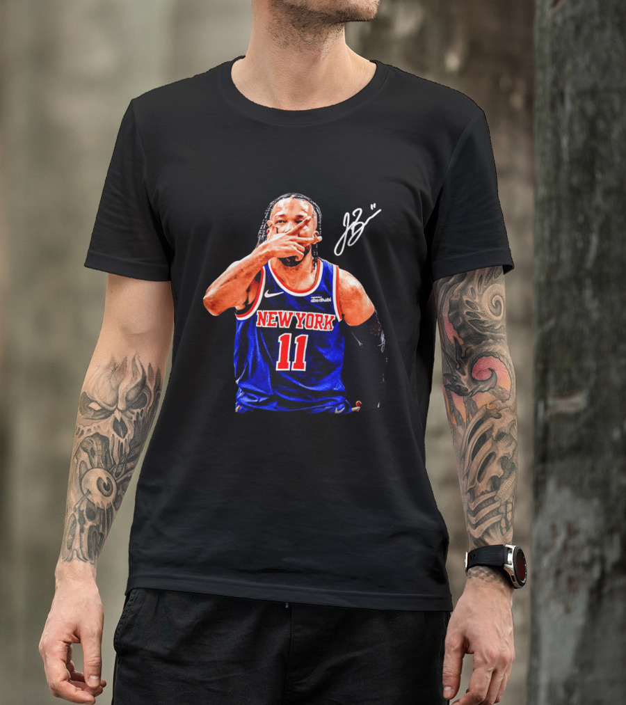 Jalen Brunson New York Knicks Jersey Number 11 Signature Series T-Shirt