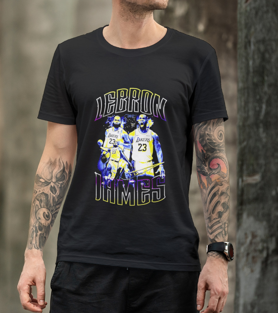 LeBron James Los Angeles Lakers Iconic Basketball T-Shirt