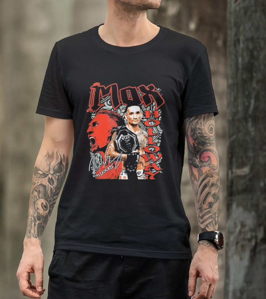 Max Holloway 2026 Bold Red Fighter T-Shirt