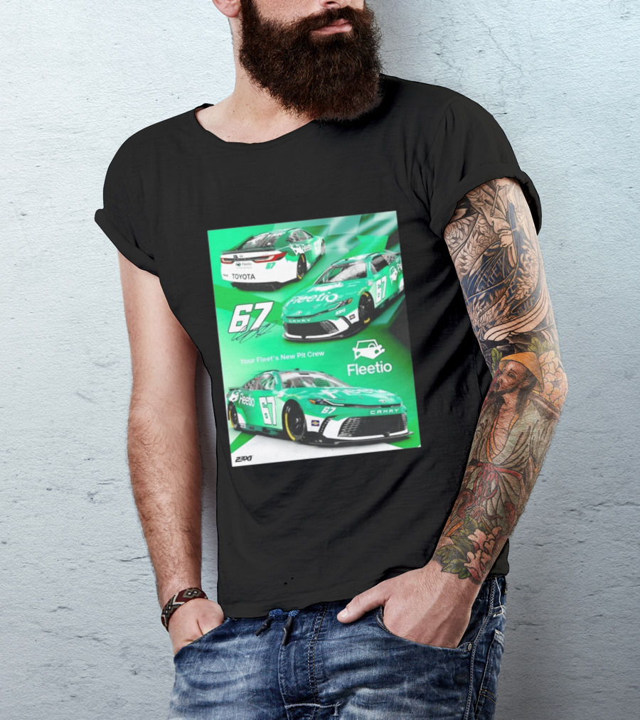 Corey Heim 23XI Racing Toyota Camry XSE Fleetio NASCAR 67 T-Shirt